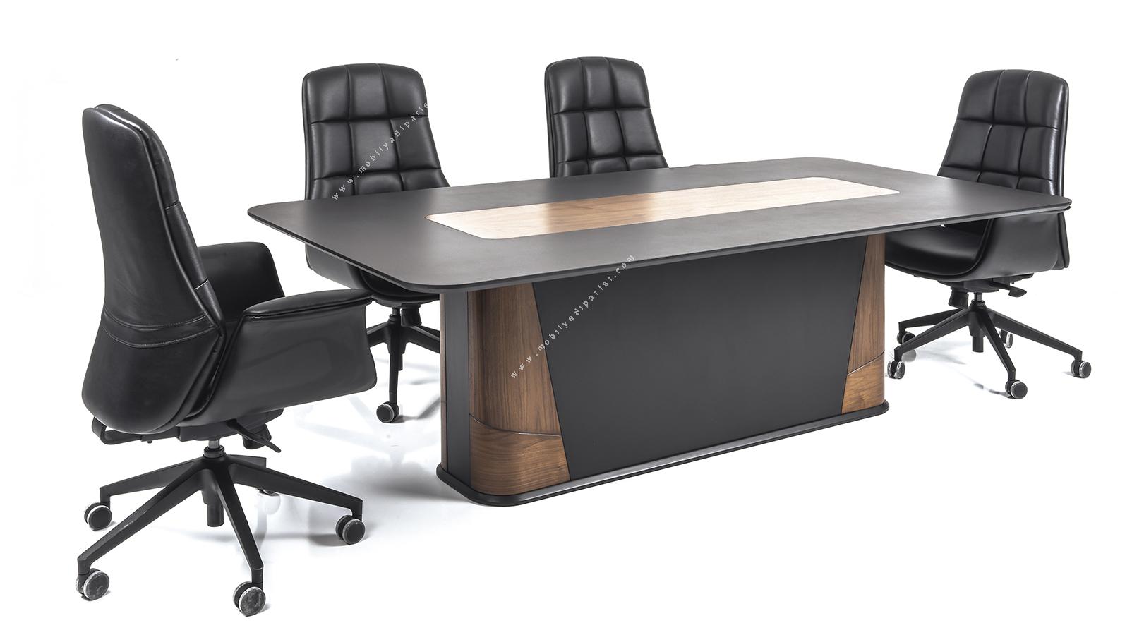 admin ahşap ergonomik toplantı masası