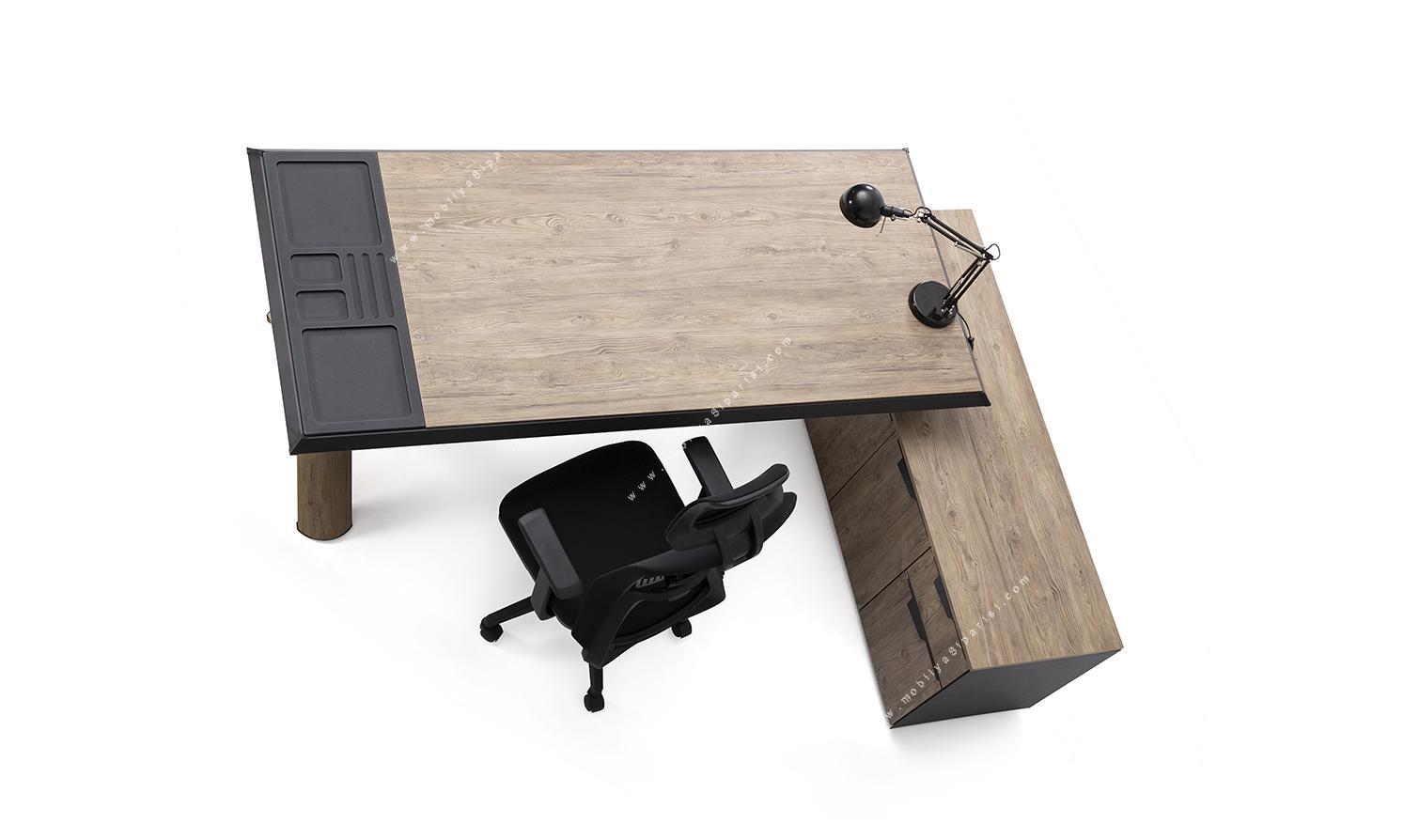 captiva ahşap tasarım ayak makam masası