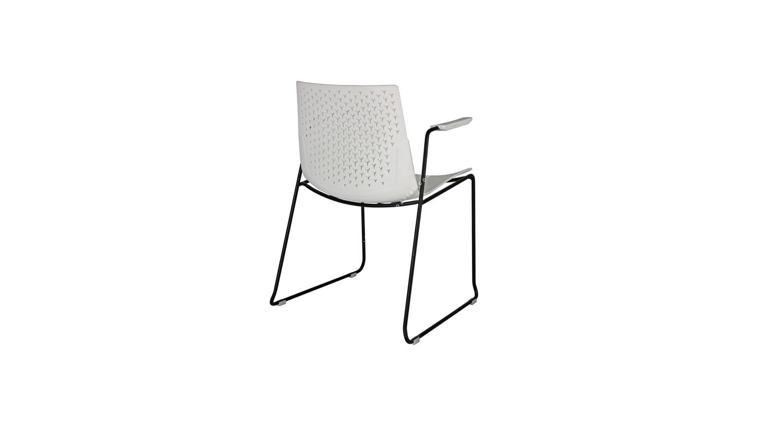 coon beyaz sırtlı metal ayaklı sandalye