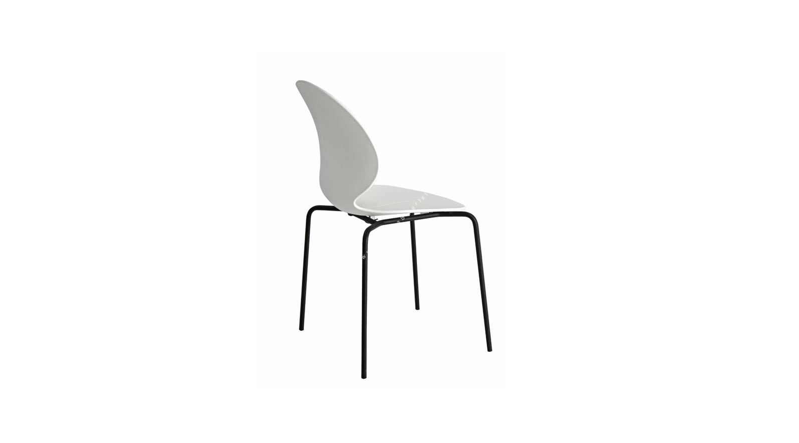 damsy beyaz plastik metal ayaklı sandalye