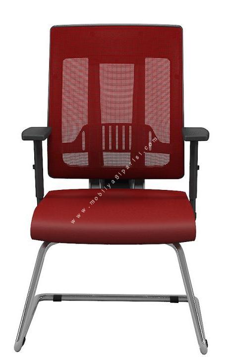 fabric alüminyum bel destekli u ayak misafir koltuğu