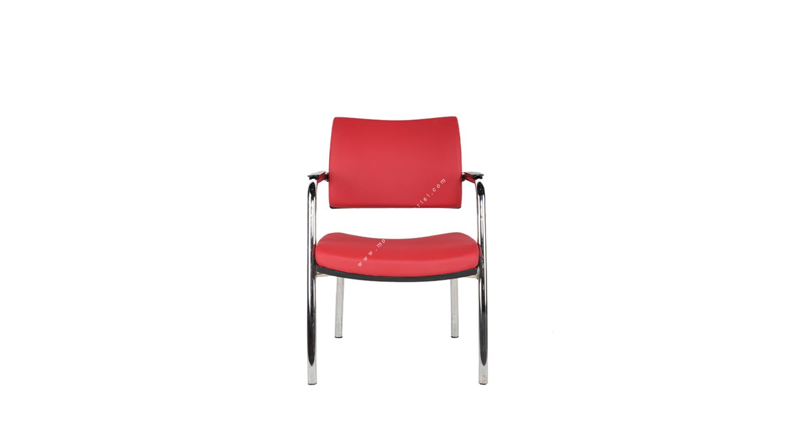 kalor kumaş döşemeli sabit ayaklı toplantı sandalyesi