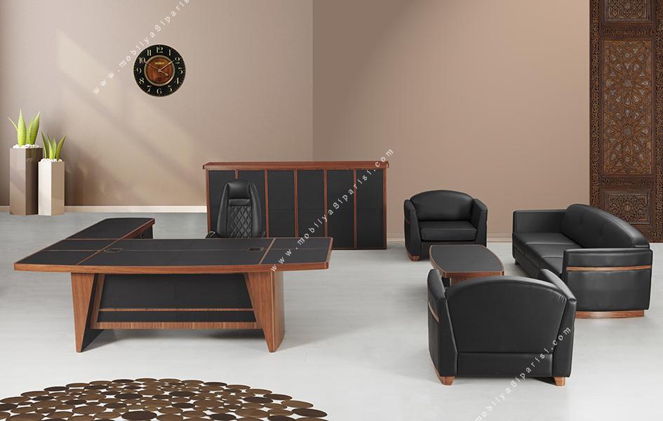 leather cilalı makam mobilyası takımı