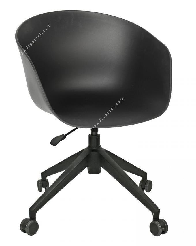 massive siyah plastik sırt plastik ayak toplantı koltuğu