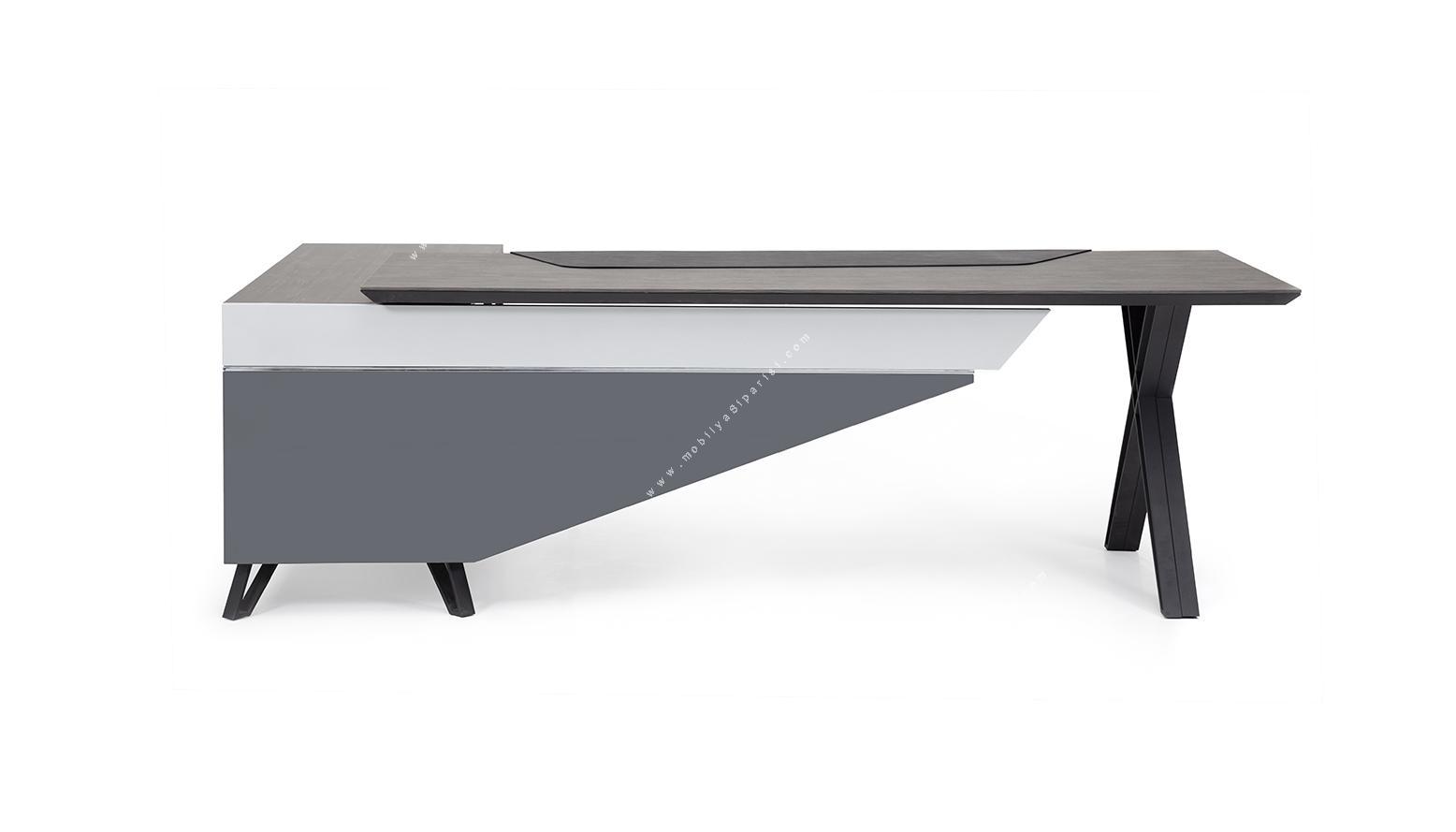 perase tasarım ön perdeli makam masası