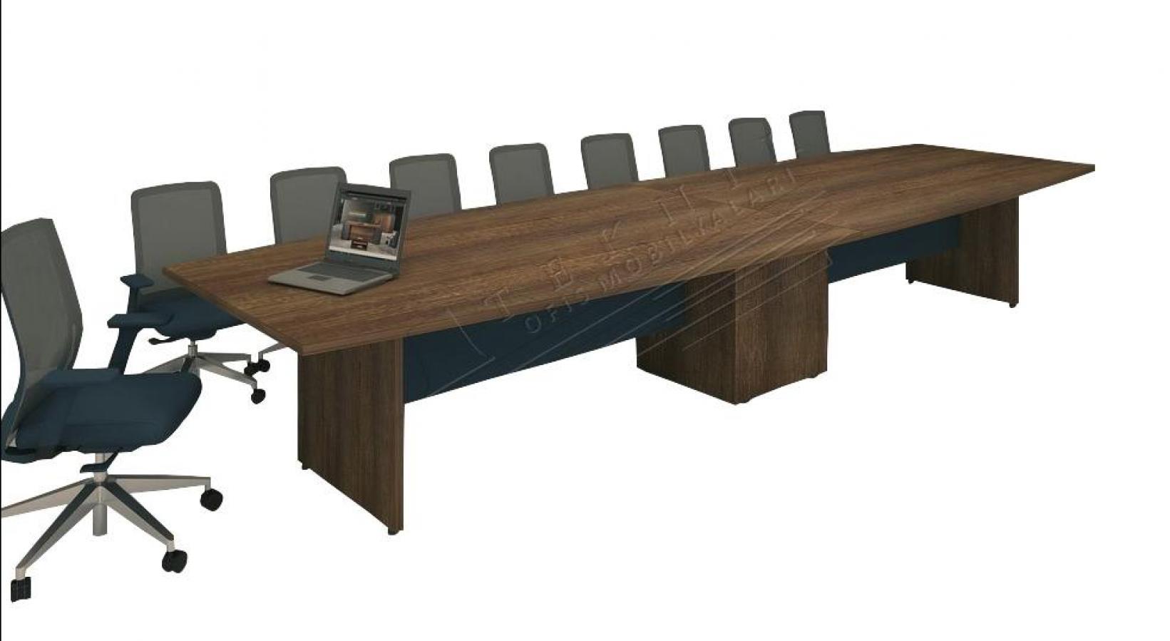 pira ahşap dörtgen toplantı masası 220cm