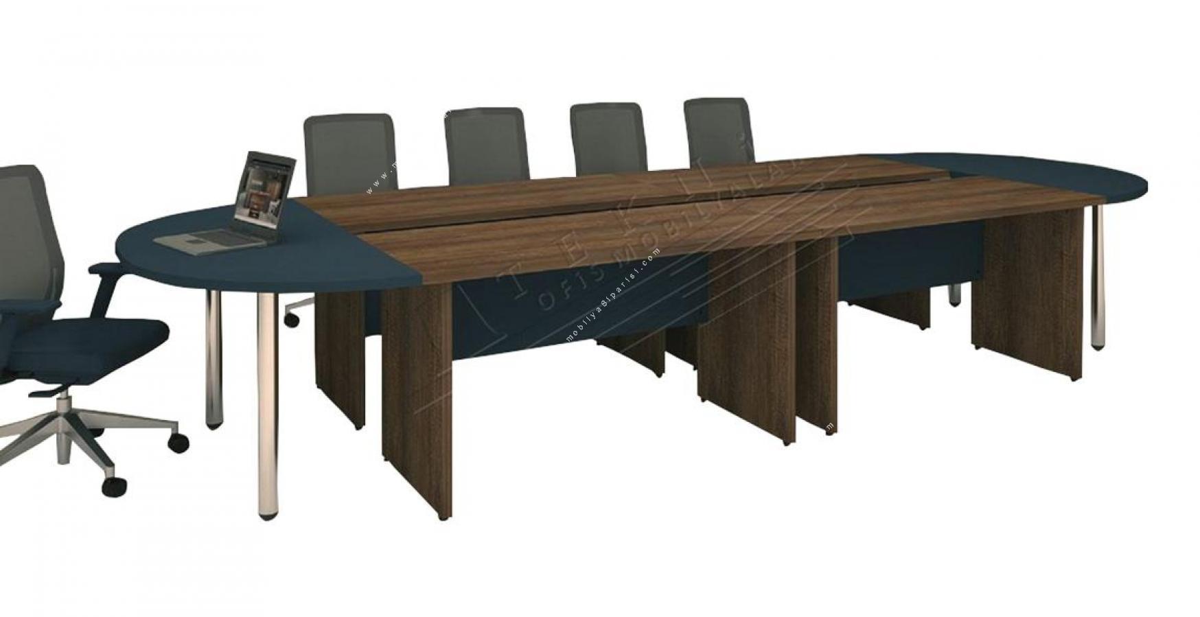 pira ahşap oval toplantı masası 420cm