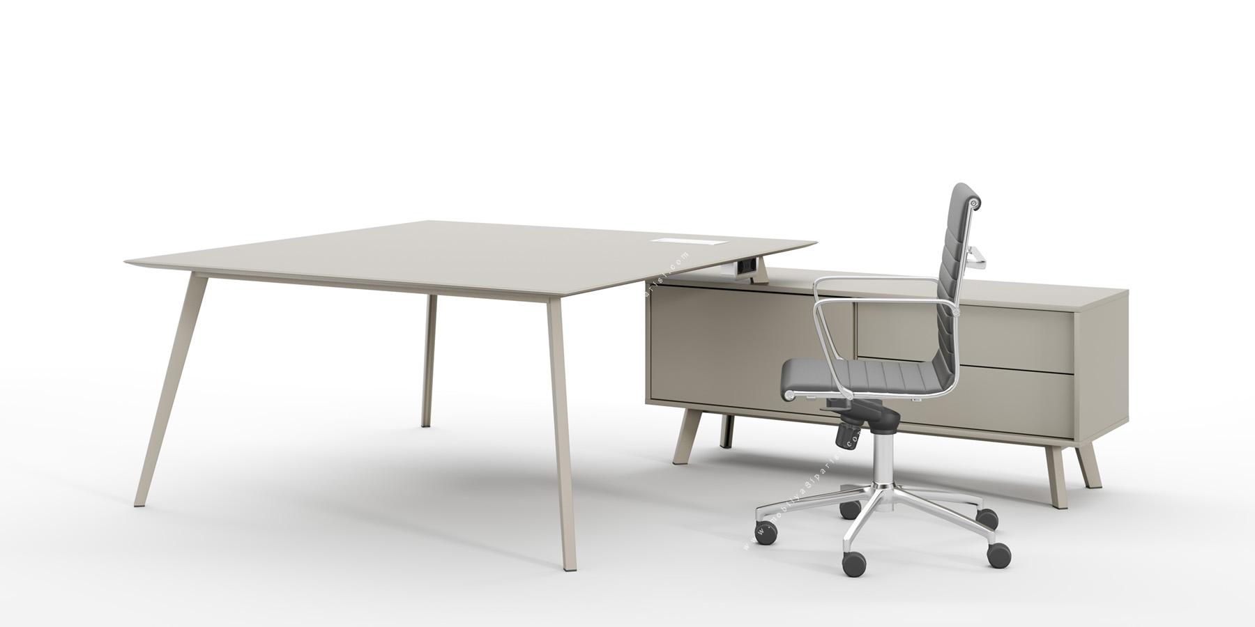 ploi dekoratif metal ayaklı ofis masası 245cm