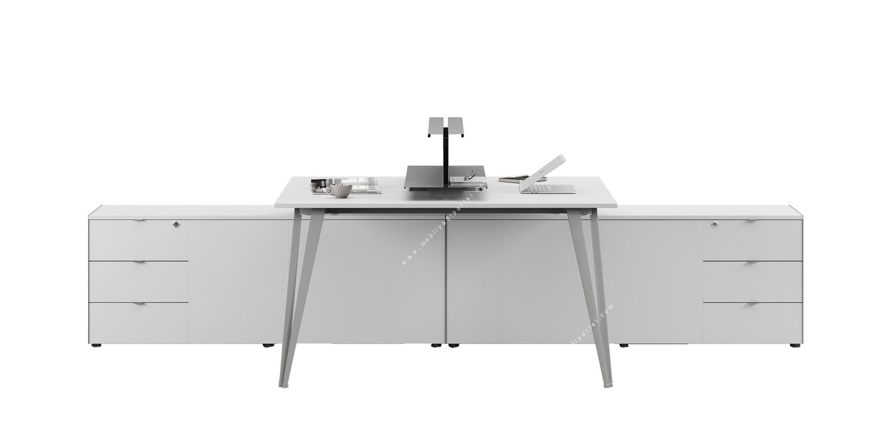 sablework uzun tin 160cm etajerli workstation 142cm